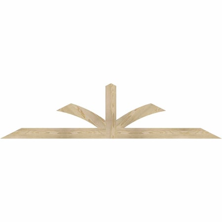 Ekena Millwork Richland Rough Sawn Timber Gable Bracket, Douglas Fir, 84"W x 21"H x 2"D x 4"F, 6/12 Pitch GBW084X21X0204RIC00RDF